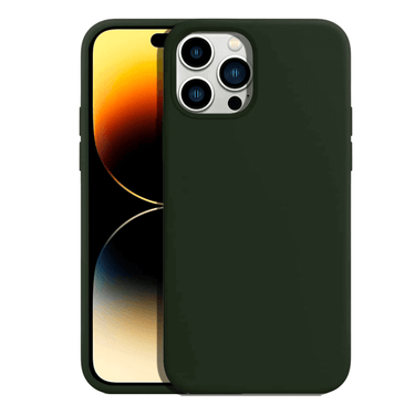 iPhone 14 Pro Max Liquid Silicone Case Cover - Washable, Shock-Proof, Drop-Resistant, Ultra-Soft, Scratch-Free, Durable - Green